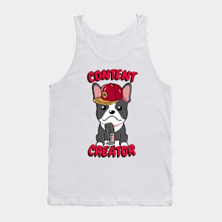 Cute french bulldog is a content creator Tank Top